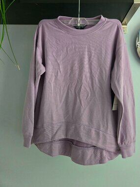 NWT girls purple cropped we wander sweatshirt M 8-10